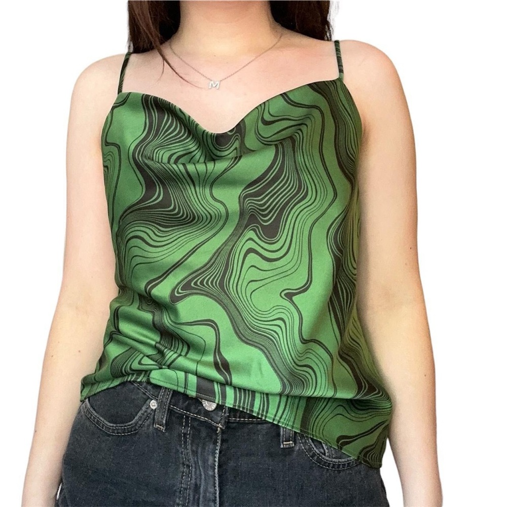 Dynamite Satin Cowl-neck Camisole